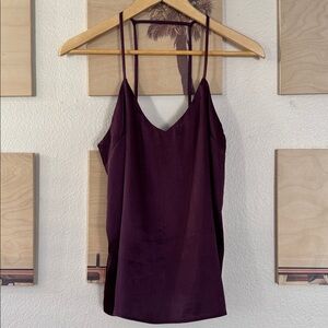 Lush Deep Purple Satin Tank